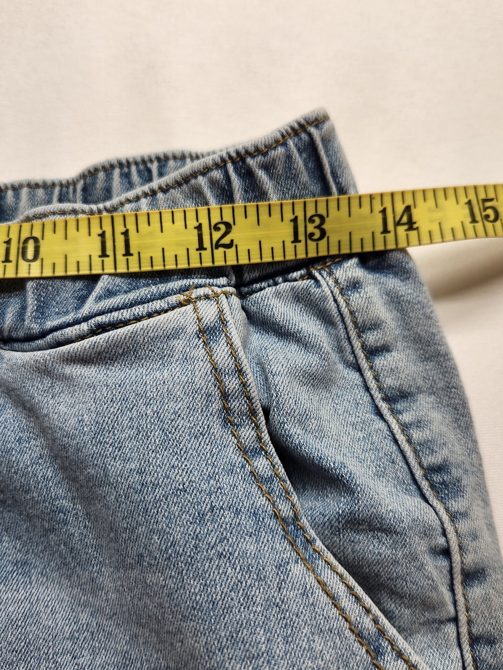 ⭐️ Almost Famous High Rise Denim Cargo Jogger Jeans Light Wash Utility Large - Picture 12 of 14